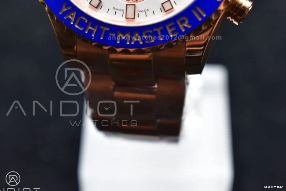 on 1:1 Edition A Ceramic II Bracelet RG TopPick GMF YachtMaster 116685 RG Blue Best 1223 0406